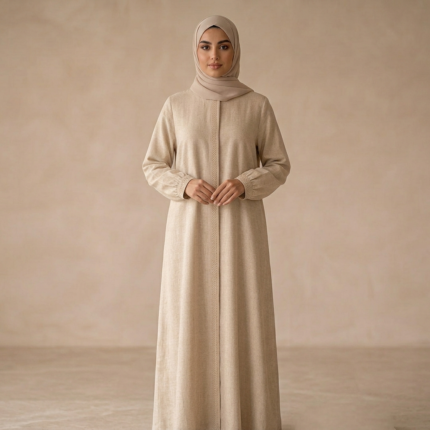 Desert Sand Light-Weight Linen Abaya